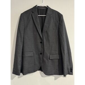 H&M Gray Slim Fit Jacket‎ Blazer Mens 44R NWT Wool Blend Plaid wedding Business